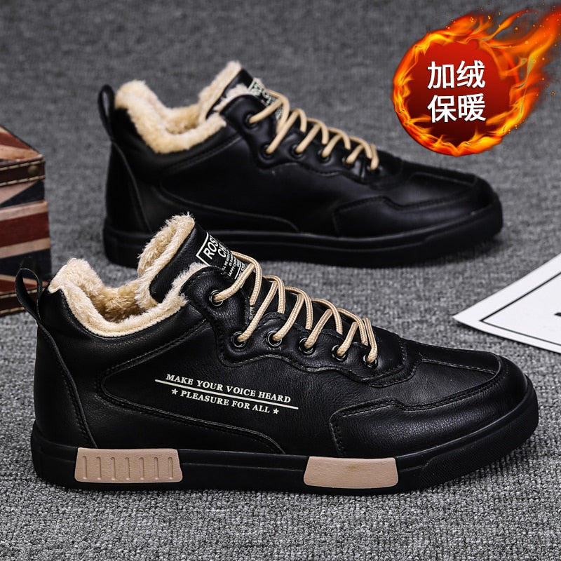 Sneakers Men&#39;s Non-slip Leather Casual Shoes Formal Wear Lightweight Men&#39;s Shoes Fashion Trend Outdoor Walking Shoes