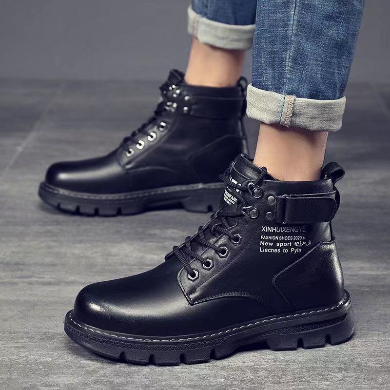 mens boots  High Top Fashion Warm Snow shoes Dr. Motorcycle Ankle Boots Couple Unisex boots